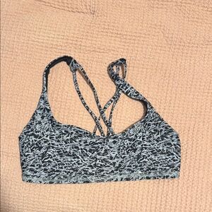 Lululemon Athletica Black and White Strappy Sports Bra